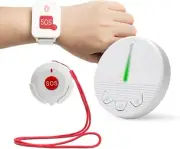 Caregiver Pager Emergency Button for Elderly Alert Button for Seniors at Home