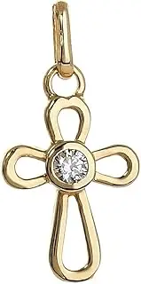 NKlaus Tauf Cross Pendant 333 Yellow Gold Crucifix 8 Carat Gold Cross 16 x 10 mm