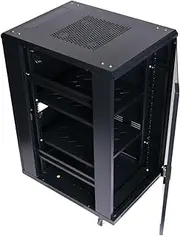 HCC 22RU 800mm Deep Free Standing Cabinet 19 Inch Server Rack Data Network Comms 18U 19”, Black (RF-22R-60x80-CL)