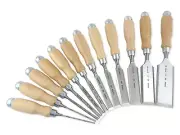 Narex (Made in Czech Republic) 12 Pc Chisel Set European Beech Handles 810103-50