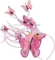 [LIFKOME] Butterflies Fascinator Headband Elegant Hair Accessory for Tea Party Wedding Costume Events Lightweight and Comfortable Butterflies Hair Accessories
