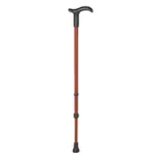 Rebotec Simplex, Ambidextrous walking stick with Fritz or Derby Handle, Chestnut Bronze