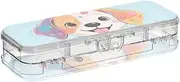 Yoogain Just A Girl Who Loves Dogs Clear Pencil Plastic Box Double-Deck Pens Case Boxes For Craft Art With Snap And Lid