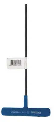 Eklind 64850 Alloy Steel Power-T Ball End Multi-Material T-Handle Hex Key 5 mm.