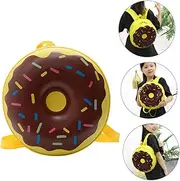 [PACKOVE] Back Doughnut Shape Pouch for Boys and Portable Rainbow Storage Bag for School Non Tightening Handle for Storing Exercise Books and Supplies
