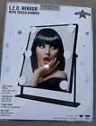 Danielle CREATIONS BLACK WROUGHT IRON LED LIGHTED HOLLYWOOD MAKE-UP MIRROR