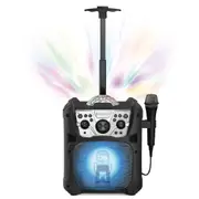 Singing Machine Mini Fiesta- Bluetooth® + Disco Ball Light Show Karaoke Machine SML640