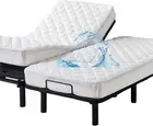 Waterproof Quilted Split King Mattress Protector Pad for Adjustable Bed Noiseles