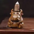 Fragrant Hippo Backflow Incense Holder Green Sandalwood Incense Holder Bedroom