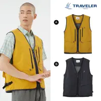 在飛比找momo購物網優惠-【TRAVELER 旅行者】男款潑水多口袋抗UV背心_221