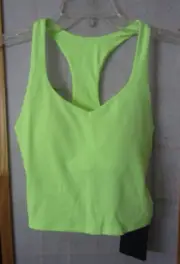 NWT Fabletics Anywhere Built-In Bra Tank Neon Yellow Women's Size XS