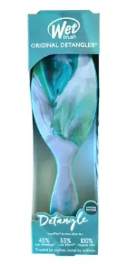 Wet Brush Original Detangler Hair Brush for All Hair Types, Liquid Fluidity Aqua