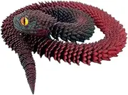 Articulated Animals | Desk Articulated Animal Decor,2.5 Ft Realistic Collectible 3D Printed Snake for Desk Home Decoration Party Birthday