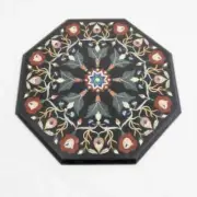 18" Table Top Inlay Marble Pietra Dura antique dining Handmade Home Furniture c5