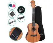 ALPHA 26 Inch Electric Ukulele Ukulele Bass Treble with Tuner Straps ALPHA