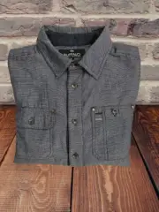 BUFFALO DAVID BITTON BOY'S CASUAL DRESS LONG SLEEVE SHIRT - SIZE MEDIUM