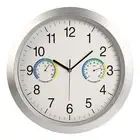 Simple Design Wall Clock with Nonticking Feature and Weather Monitoring Tools