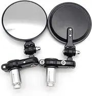 Rearview Mirror 1pair 22mm For Ex650 Z1000Sx Zx9R Er6N Z750 For Vulcan S 650 Zr7 Vn800 Motorcycle Mirrors Bar End Rear View Handlebar End Mirror Rear Side Mirror(1)
