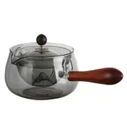 360° Rotation Glass Filter Wooden Handle Teapot