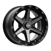 20 INCH KMC 20X9 6X139.7 ET 0 SATIN BLACK W/ GRAY TINT