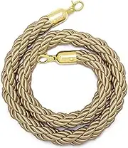 Rope Barriers, Rope Barrier Belt Crowd Control Stanchion Rope 3/4/5/8Ft,Braided/Twisted Hemp Rope Barrier for Queue Divider, Queue Line Barrier, Rope Barrier, 3.2cm(Brown,2ft/60cm)