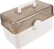 Healeved Portable Multi Purpose Medicine Case Large Aid Box with Handle Durable Organizer for Home Travel Cover Safe Convenient Storage