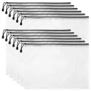 12PCS A3 Folder, Information Zipper Bag Plastic Wallet Mesh File Bag Zipper8332