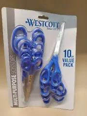 Wescott Jumbo Variety Set Of 10 Scissors Blue Color Craft, Office, Home A3