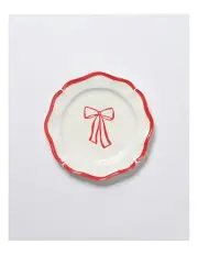 [No.22 Home] The Season Bow Side Plate in Red