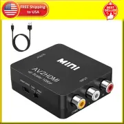BD&M AV to HDMI Converter, RCA HDMI, 1080P Mini Composite CVBS Black