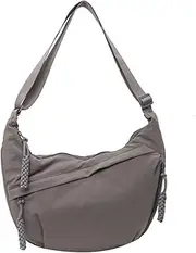 [GETBSTOOP] Women Fashion Shoulder Bag Multi-pockets Crescent Crossbody Bag Large Capacity Messenger Bag Adjustable Strap Satchel Bag