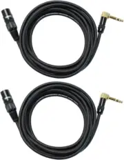 Audio2000'S C14012P2 12 Ft 1/4" TRS Right Angle to XLR Male Cable (2 Pack)
