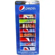 Lip Balms Pepsi Soda Flavored Lip Moisturizer Sticks Variety 8 Pack