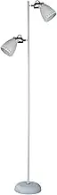 Lexi Lighting Audrey Floor Lamp, 2 Lights Metal Base and Shade, Matt White Finish, E27, 158cm Height, Reading/Task and Ambient Lighting for Any Space