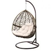 Outdoor Hanging Wicker Egg Chair - Brown