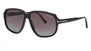 NWT Tom Ford Anton Sunglasses FT1024 01B Shiny Black Frame Smoke Lenses 59 MM