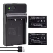 TWO(2) NP-120 Battery +Charger for FUJIFILM Fuji FinePix F10 F11 603 M603 Zoom