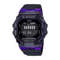 在飛比找PChome24h購物優惠-【CASIO 卡西歐】G-SHOCK 藍牙 半透明 黑x紫 