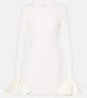 [Rotate] Rotate Bridal bow-detail mesh minidress AU 14 white