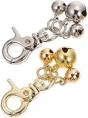 GRIRIW 2pcs Dog Collar Charms Jingle Bell Collar for Dogs and Cats Pet Pendant Accessories Adjustable Clip