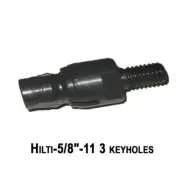 Concrete Core Bit Adapter - 5/8" Male to Hilti 3 Key Holes