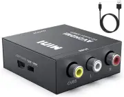 UPGROW RCA to HDMI Converter 1080P Mini CVBS Composite Video black