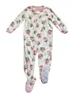 New Carters Toddler Girls White Dancing Monkey Fleece Footed Pajama Sleeper 3T