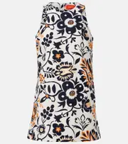 [La DoubleJ] La DoubleJ Racer printed cotton poplin minidress UK 8 multicoloured