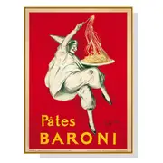 Wall Art 60cmx90cm Pates Baroni Pasta Gold Frame Canvas