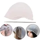 Silicone Hair Coloring Hat Reusable Highlight Hair Hat with Hook for Salon