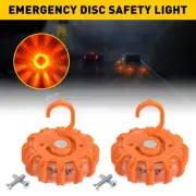 2Pack LED Road Flare Emergency Strobe Roadside Beacon Warning Magnetic Lights