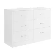 Marcus Wooden Chest Of 6-Drawers Dresser Storage Cabinet White