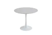Raimon Furniture Mignon Modern Medium Round Look Ceramic Kitchen Dining Table 90cm Snow White