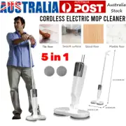 5-In-1 Cordless Electric Mop Cleaner Floor Polisher Sweeper Washer Scrubber+Pad~